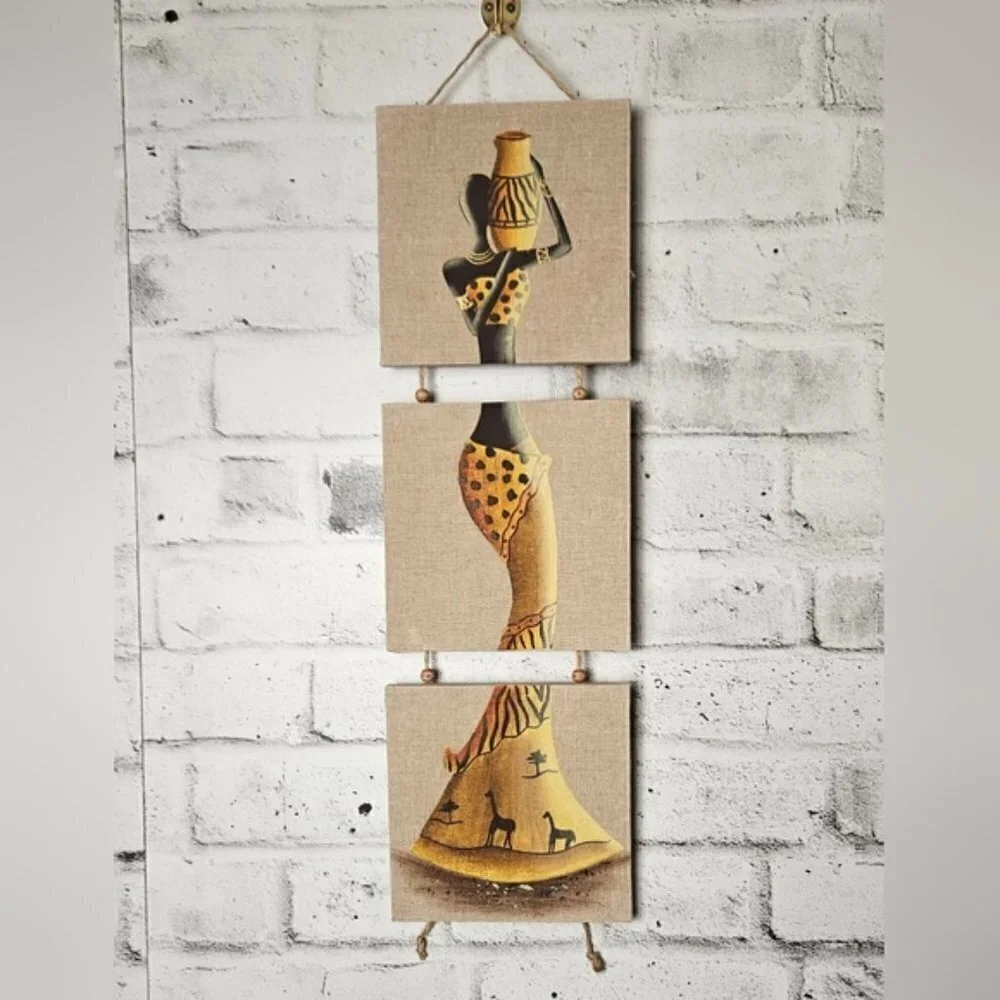 Beautiful Tribal Wall Art - 3 Piece Set